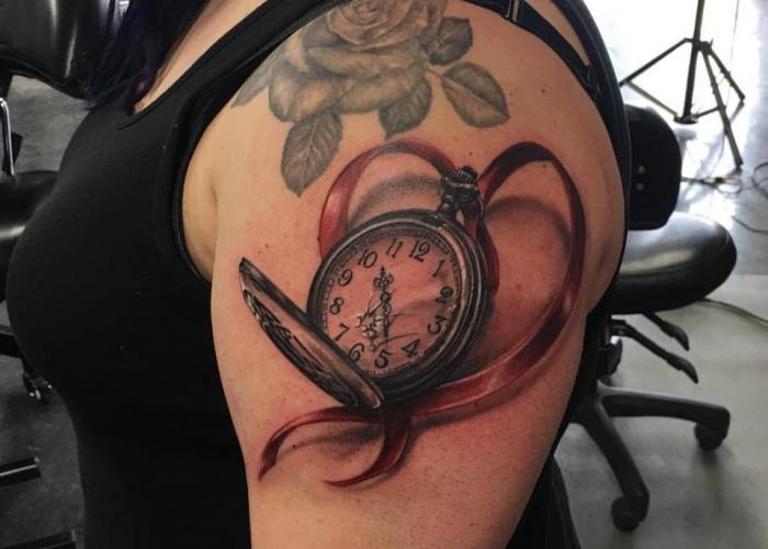 Heart Disease Ribbon And Pocket Watch | Jesse Vickers